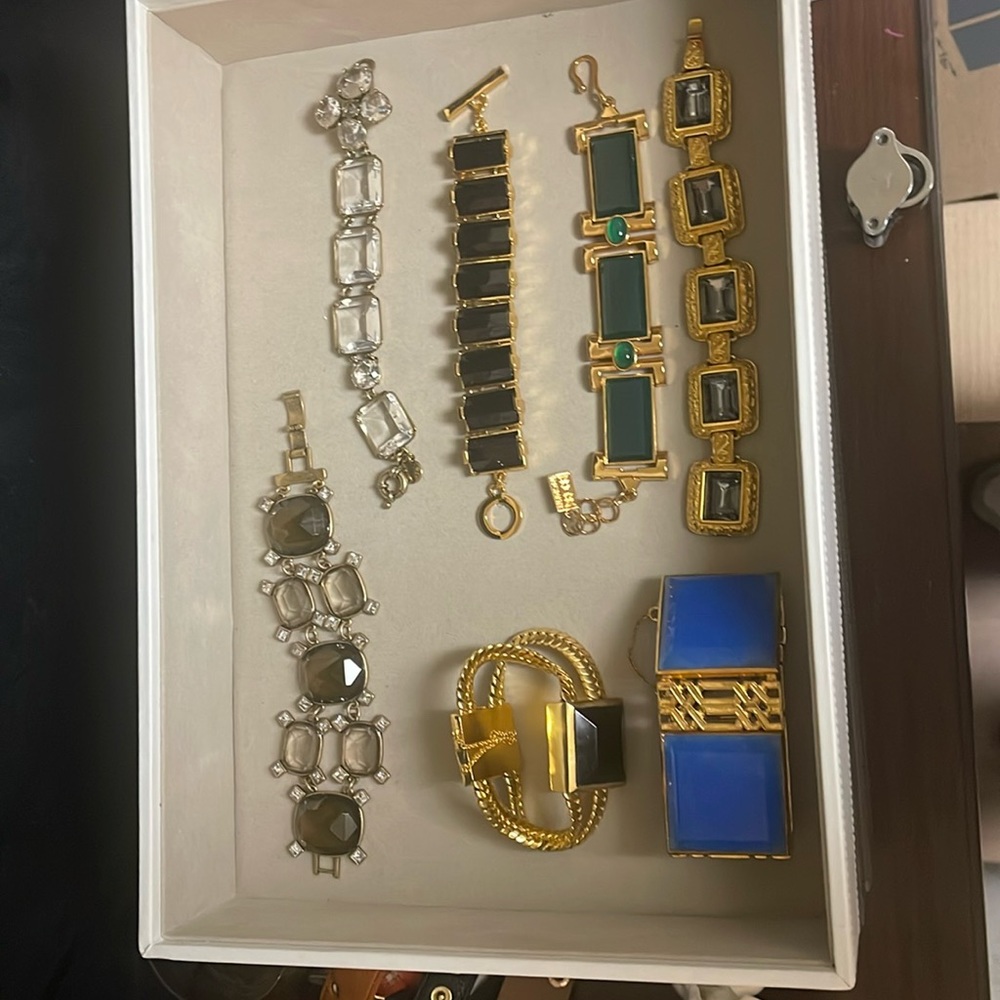 Lot of 7 Designer Brand Costume Jewelry Bracelets for Women